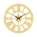 Ceas de perete, Metal Wall Clock 10, Metal, Dimensiune: 48 x 48 cm, Auriu