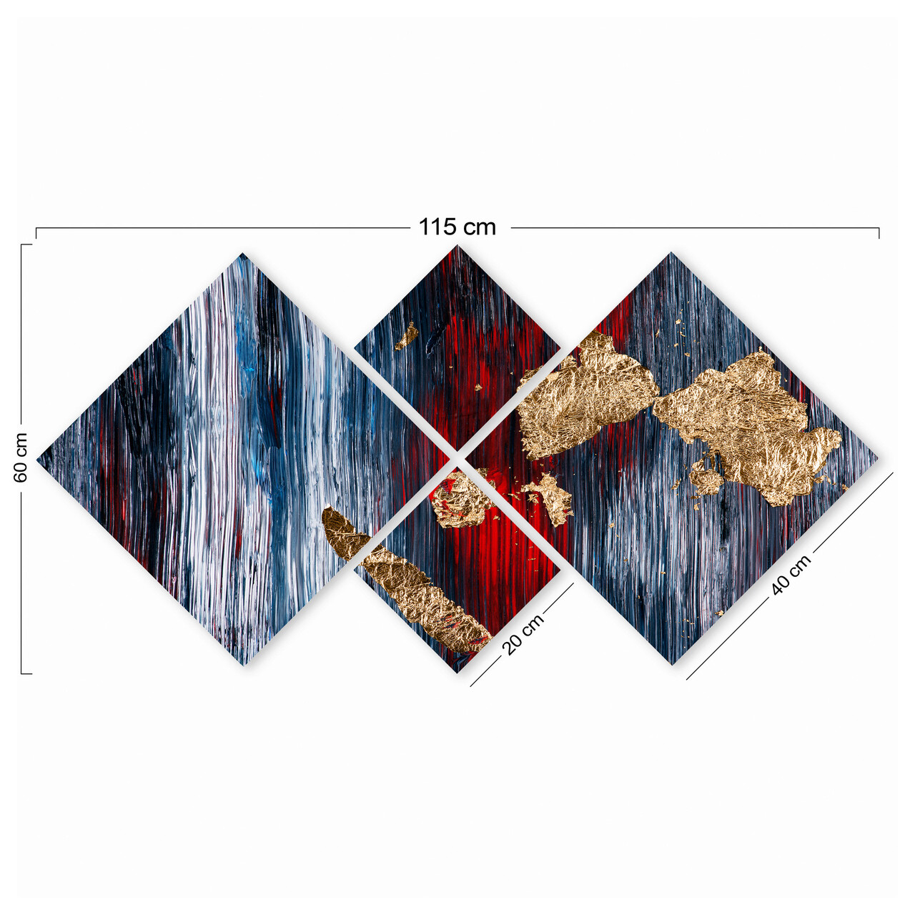 Set 4 tablouri decorative, 4MDF3418048, MDF, Imprimat UV, Multicolor