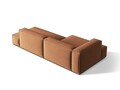 Coltar modular stanga 4 locuri, Nuria-88, Micadoni Home, 312x147x72 cm, catifea, miere