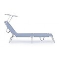 Sezlong cu parasolar, Cross, Bizzotto, 189x59x109 cm, aluminiu/textilena, albastru