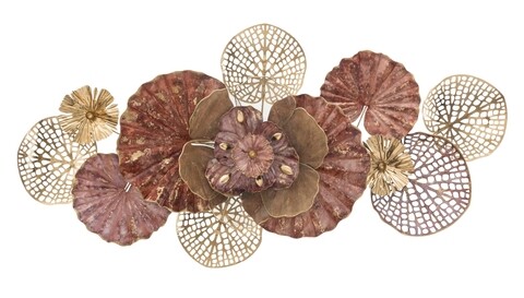 Decoratiune de perete Flowery, Mauro Ferretti, 118×58 cm, fier, multicolor