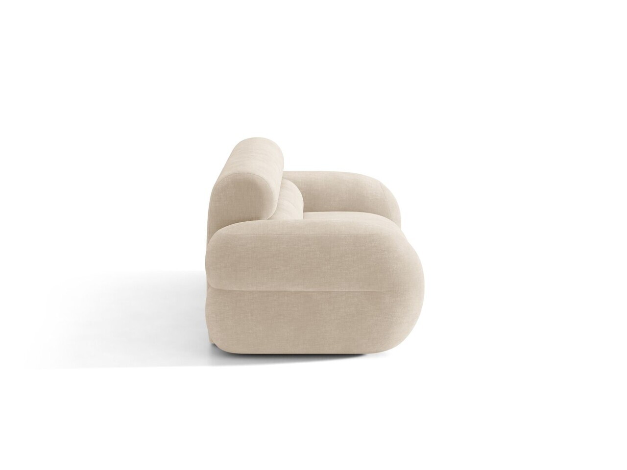 Canapea 3 locuri, Neo, Micadoni Home, 220x100x83 cm, tesatura Chenille, bej deschis — imaginea 5