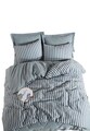Lenjerie de pat dubla, Road Potlu - Green, EnLora Home, 70% bumbac/30% poliester