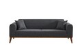 Canapea extensibila cu 3 locuri, Artie, 560ARE2905, Lemn de fag / PAL, Antracit