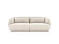 Canapea 2 locuri, Tulum, Cosmopolitan Design, 180x90x70 cm, catifea, bej deschis
