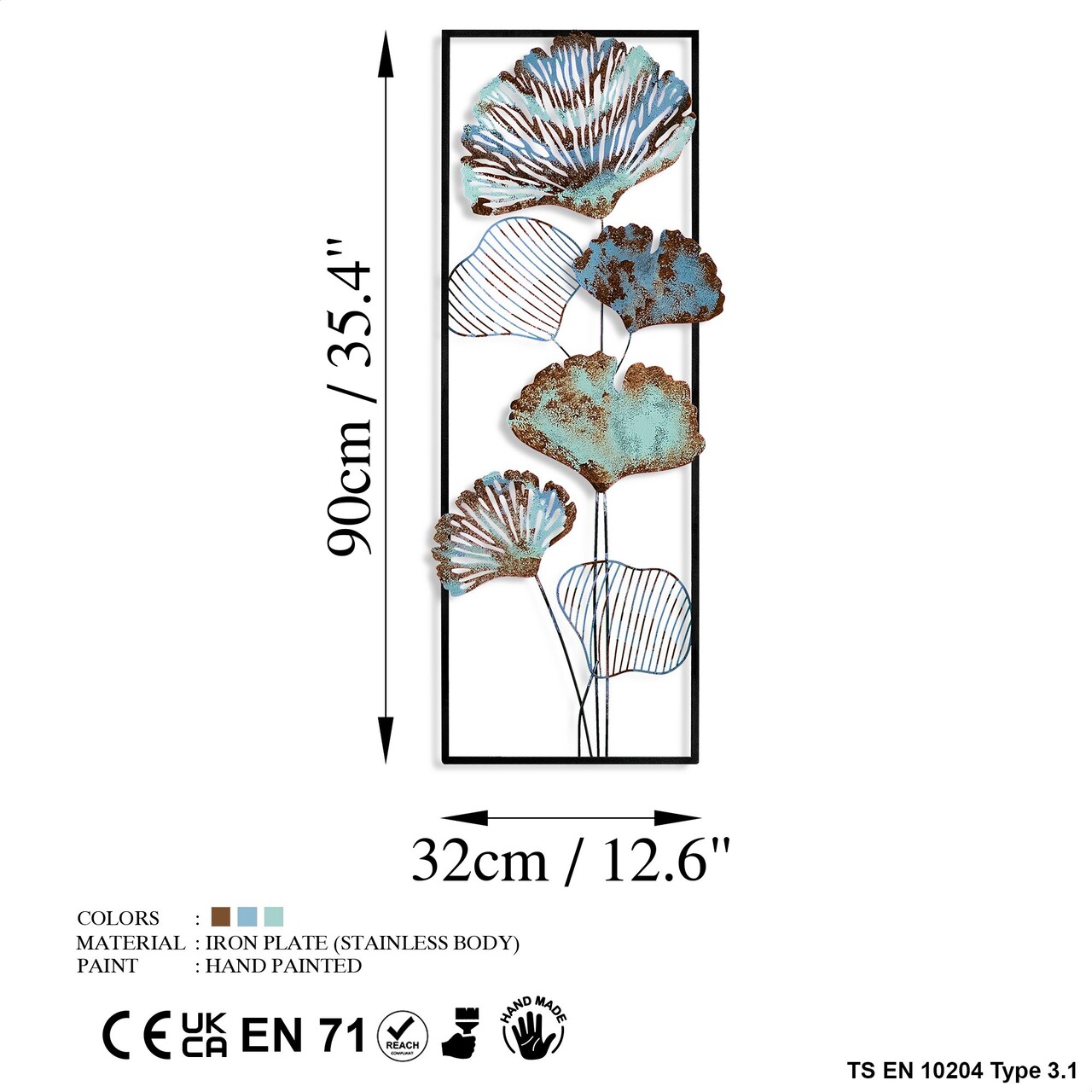 Decoratiune de perete, Fig 2, Dimensiuni: 32 x 90 x 4 cm, Multicolor - view 7