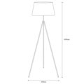 Lampadar, Tatum, 584TTM1510, Metal, Negru / Crem