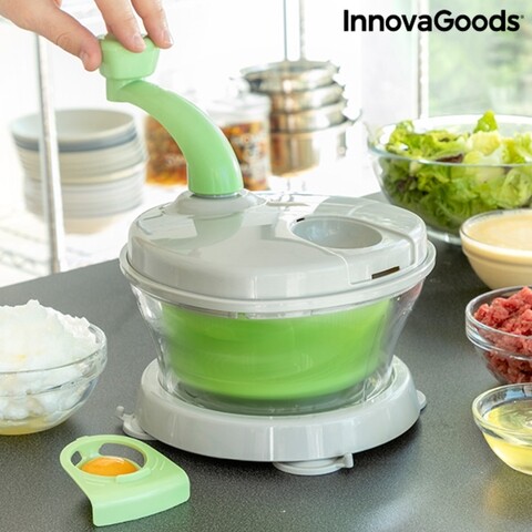 Uscator salata, tocator si mixer manual 4-in-1 cu accesorii si retete chopix, innovagoods
