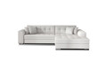 Coltar extensibil dreapta 4 locuri, ELTAP, Sorento, 296x194x78 cm, lemn/poliester, alb