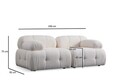 Coltar, Atelier del Sofa, 560ARE1252, Cadru: Lemn de fag/PAL, Alb