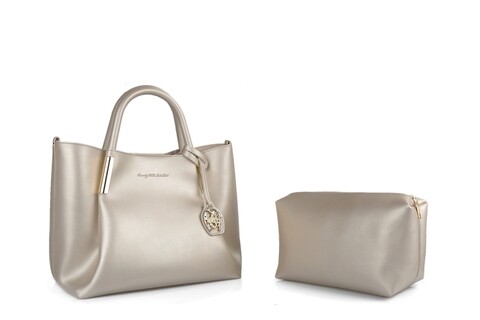 Geanta beverly hills polo club, 701, piele ecologica, auriu