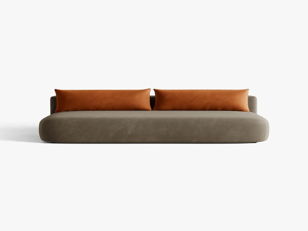 Canapea extensibila 3 locuri, Hena, Micadoni Home, 205x112x85 cm, catifea, gri maroniu