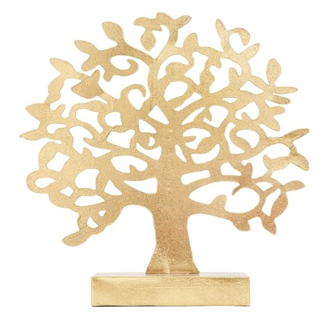 Decoratiune Golden Tree, Mauro Ferretti, 31×31.5 cm, fier, auriu
