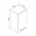 Dulap pentru bucatarie, Hanah Home, Minar, 40x72x37 cm, Alb / Antracit