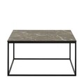 Masuta de cafea, Adore, SHP-980-QQ-1, 80x42x80 cm, PAL, Negru / Marmură
