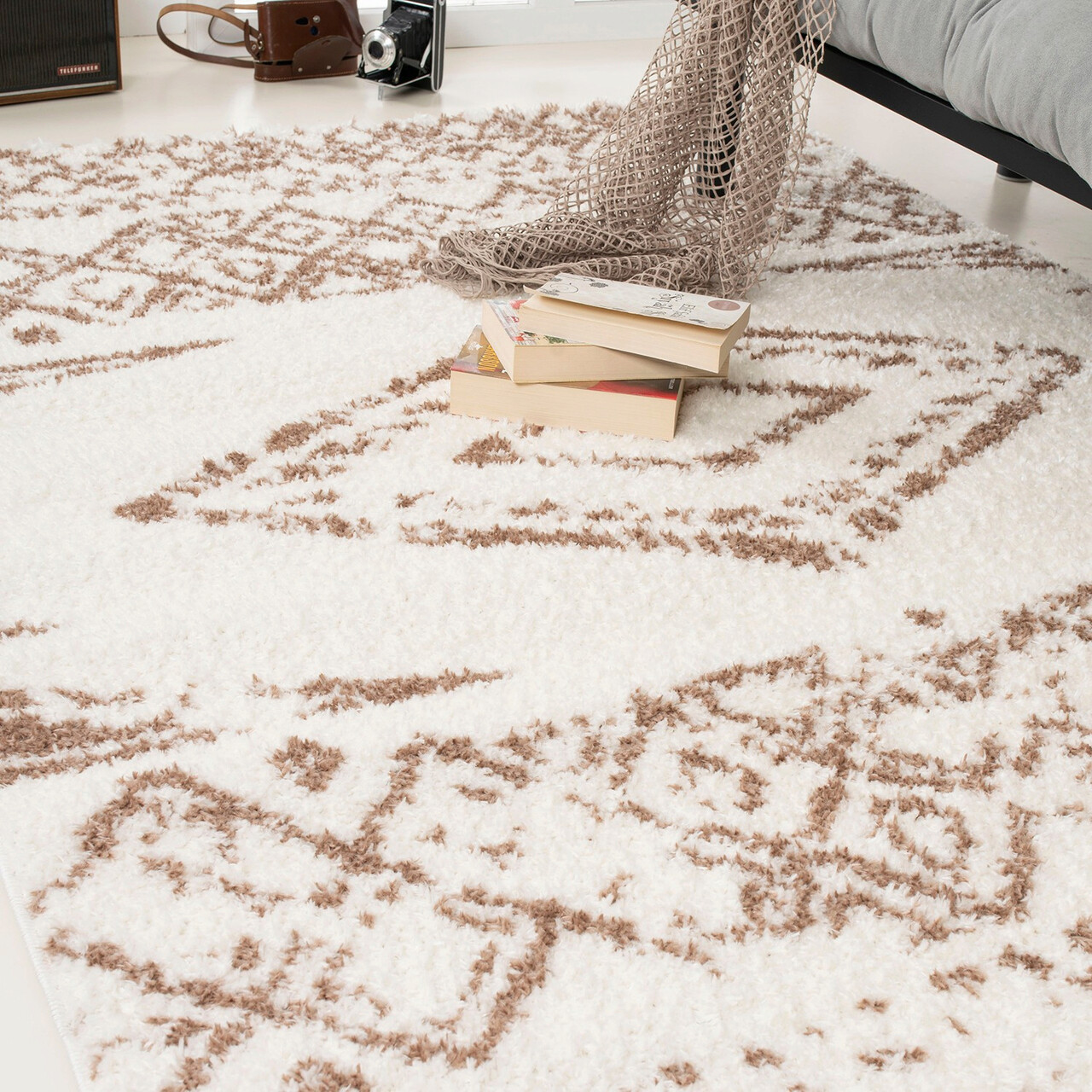 Covor, Puffy 7760 , 80x150 cm, Poliester, Bej/Maro - 2 | YEO
