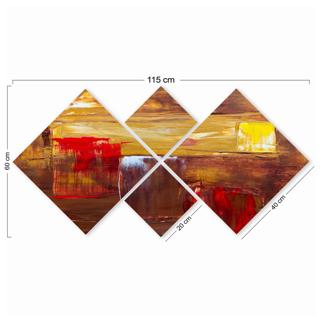 Set 4 tablouri decorative, 4MDF1427684, MDF, Imprimat UV, Multicolor - 2 | YEO