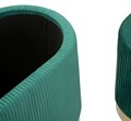 Set bancheta si 2 taburete Shopy, Mauro Ferretti, 80x37x42 cm, 29x35 cm, fier/MDf/poliester, verde/auriu