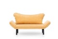Canapea extensibilă cu 2 locuri, Futon, 859FTN1241, Metal, Galben mustar