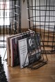 Suport reviste, Puqa Design, Alvin, 28x21x23 cm, Metal, Negru