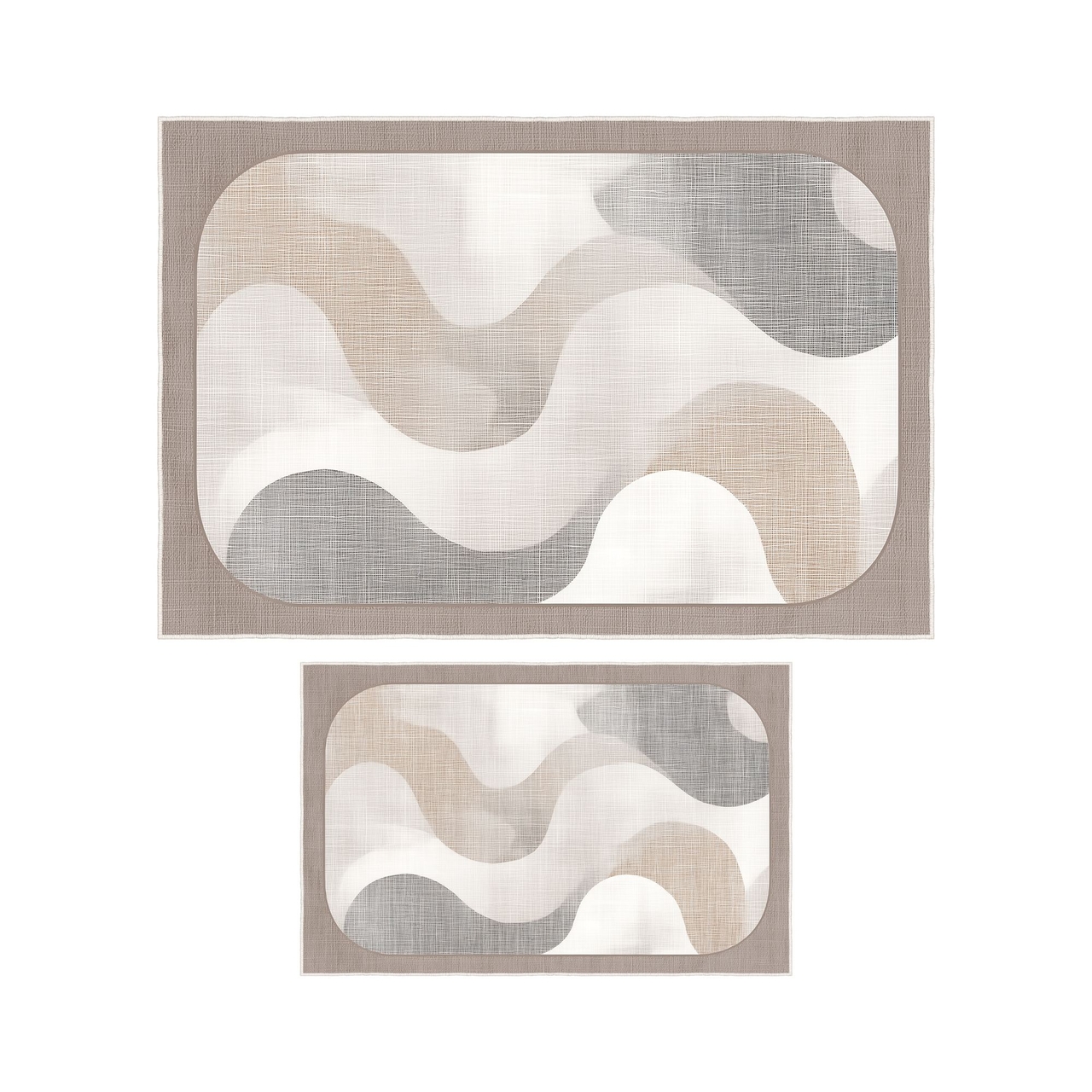 Set covorase de baie, L'essentiel Maison, Asr21, Crem - view 5