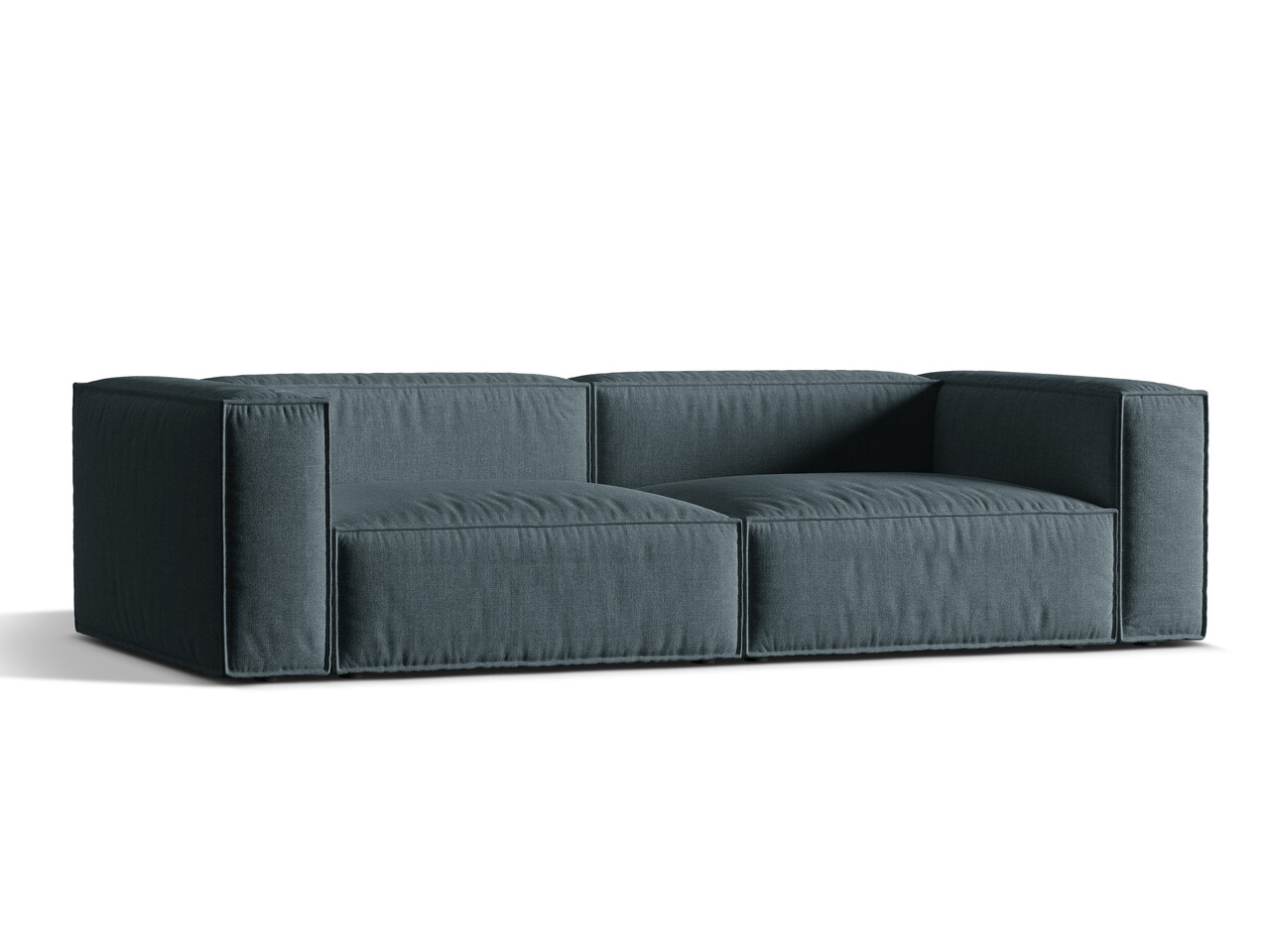 Canapea 5 locuri, Nuria-215, Micadoni Home, 290x110x72 cm, tesatura structurata chenille, petrol inchis - 1 | YEO