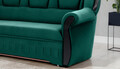 Coltar extensibil stanga 3 locuri ELTAP, L-070, Lord, 243x180x112 cm, lemn/poliester, verde inchis/negru