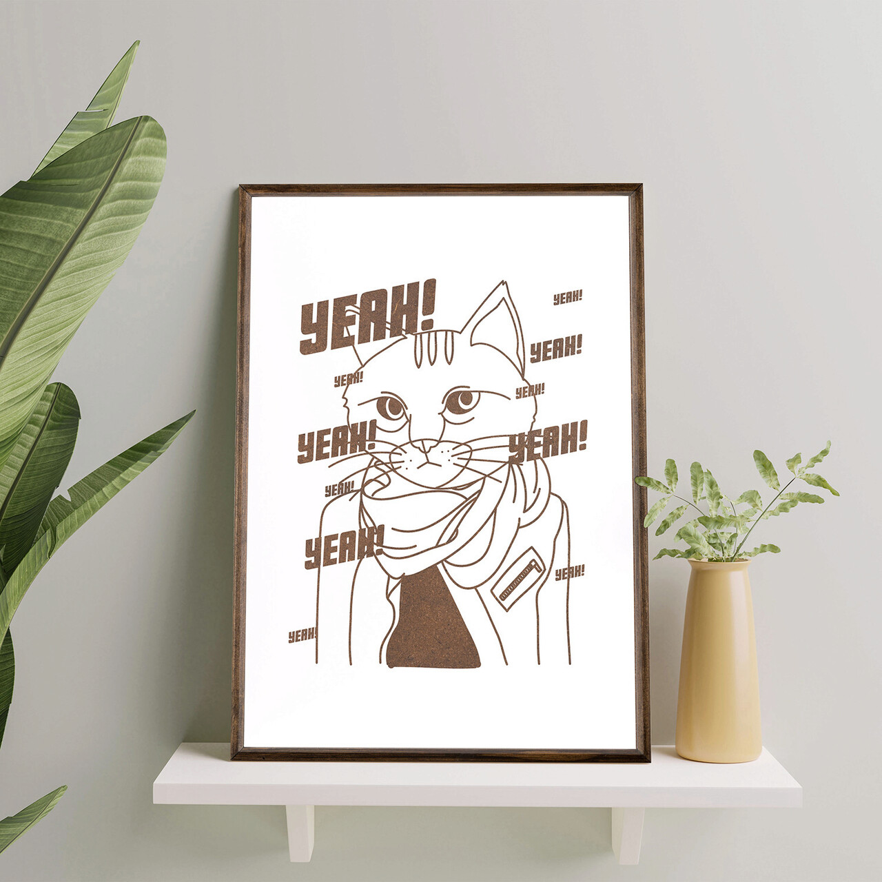 Tablou decorativ TD110 Desenat manual Natural