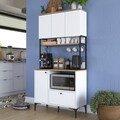 Dulap multifunctional, Rani, JE159, Alb/Maro
