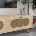 Comoda TV, Odessa, Elena, 180x42.6x31.4 cm, Stejar Safir / Ratan