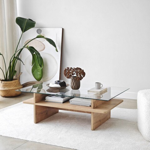 Masuta de cafea, Neostill, Saga Rectangle, Safir / Transparent