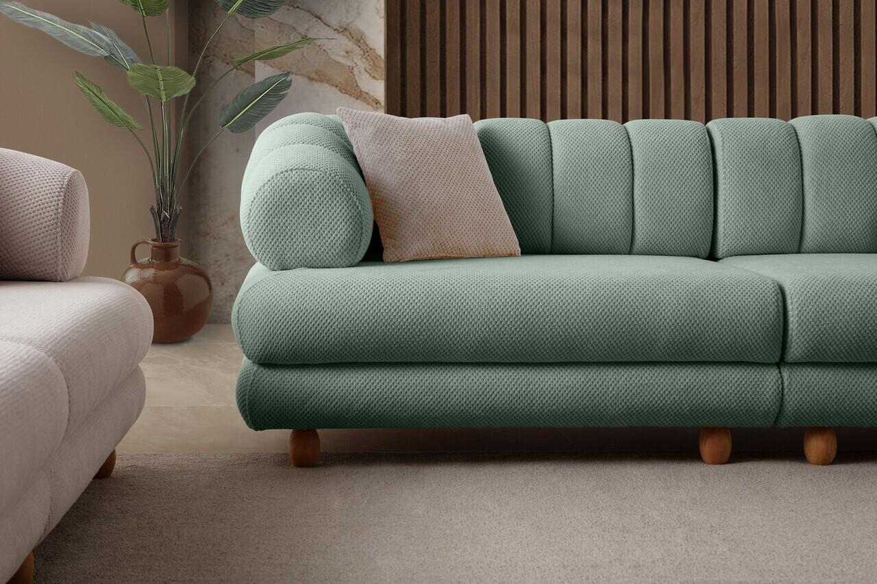 Canapea 3 locuri, Atelier del Sofa, 752EST1160, Lemn de carpen/PAL melaminat, Verde - view 8