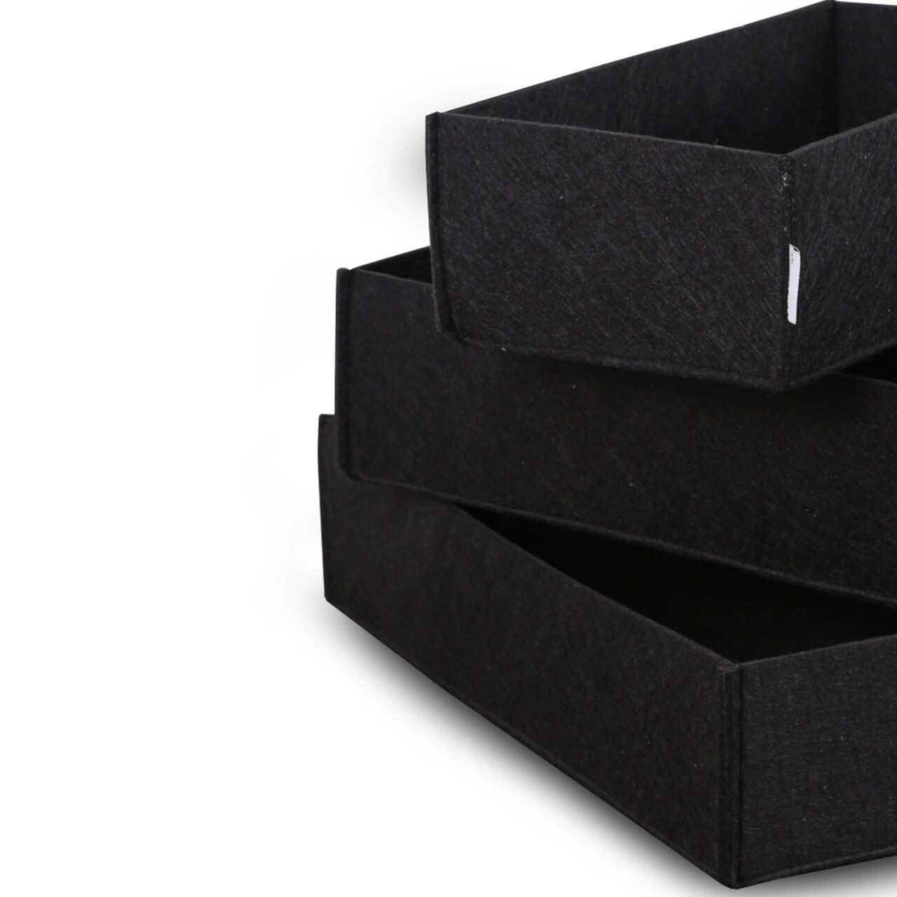 Set organizator de birou din fetru, HMY, Negru - imagine 3