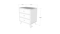 Comoda Liza, Kalune Design, 50x35x68 cm, alb/natural
