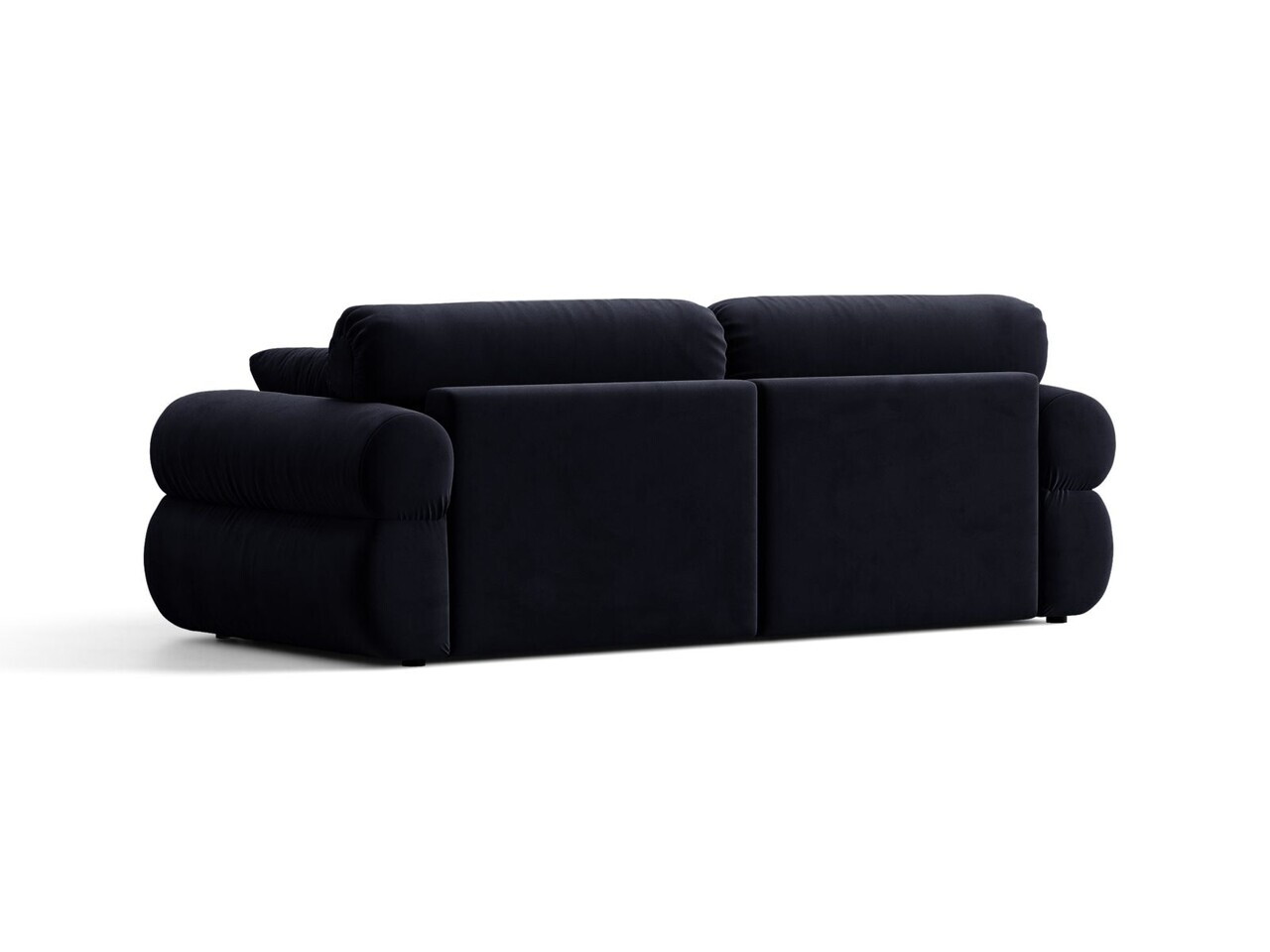 Canapea 3 locuri, Ophelia, Micadoni Home, 217x100x84 cm, catifea, albastru regal — imaginea 4
