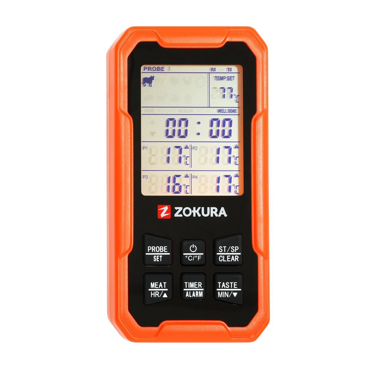Termometru digital wireless pentru carne, cu 4 sonde - Zokura - imagine 3