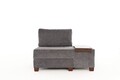 Fotoliu extensibil, Balcab Home, 825BLC4707, Lemn, Gri