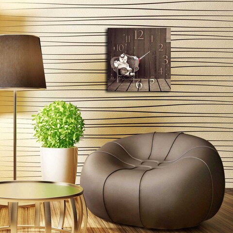 Ceas de perete, msk-04, mdf, dimensiune: 40 x 40 cm, multicolor