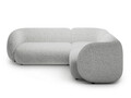 Coltar dreapta 4 locuri, Kate, Micadoni, 252x220x76 cm, tesatura structurata, gri deschis melanj
