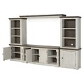 Mobilier living, Havalance, L.314 l.45 H.187, lemn de pin/pal, alb antichizat/grej