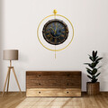 Ceas de perete, Mclock-00129, Lățime: 58 cm Înălțime: 80 cm Adâncime: 7 cm, Auriu