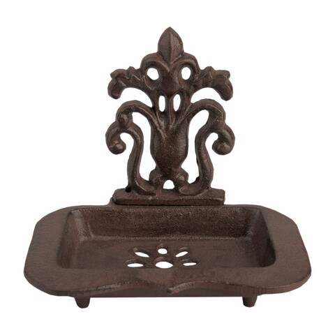 Savoniera, esschert, 11.7 x 15.5 x 13.8 cm, fier forjat, negru