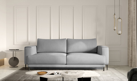 Canapea extensibila 4 locuri ELTAP, SO-DAL-03NU, Dalia, 248x84x95 cm, lemn/poliester, gri deschis