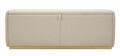 Bancheta cu spatiu depozitare Beauty, Mauro Ferretti, 130x45x45 cm, lemn de pin/MDF/metal, crem/auriu