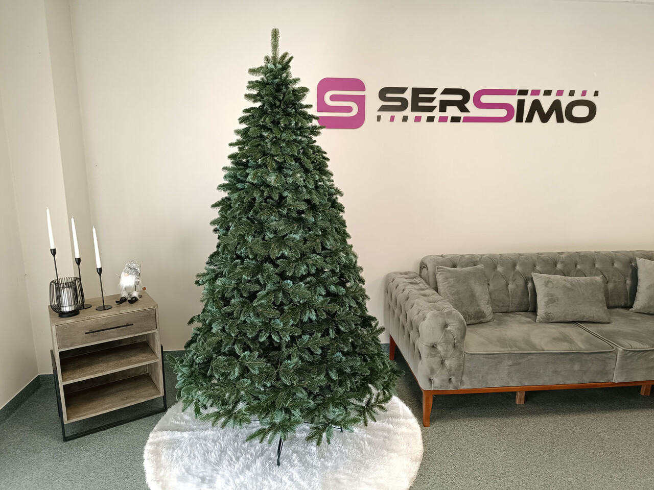 Brad artificial Christmas Deluxe by Sersimo, Canada argintiu, 3D, 210cm - view 8