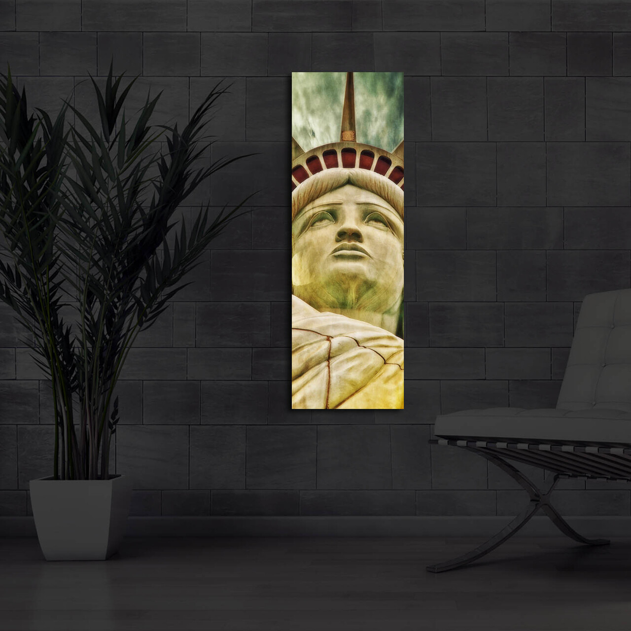 Tablou decorativ cu lumina LED, 3090İACT-66, 30 x 90 cm, Multicolor - view 3