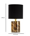 Lampa de masa Glam Dark, Mauro Ferretti,  1 x E27, 40W, Ø 15x28 cm, ceramica, negru/auriu