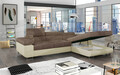 Coltar extensibil dreapta 4 locuri ELTAP, Armd-02, Armando, 289x203x85 cm, lemn/poliester, bej/bej deschis