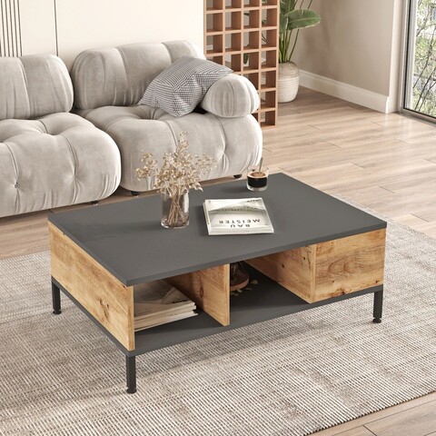 Masuta de cafea, locelso, rl2-aa, 90x33.1x60 cm, pin atlantic / antracit