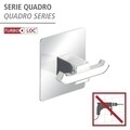 Suport autoadeziv pentru prosoape, Wenko, Turbo-Loc®, 6.5 x 6.5 x 3.5 cm, plastic/inox